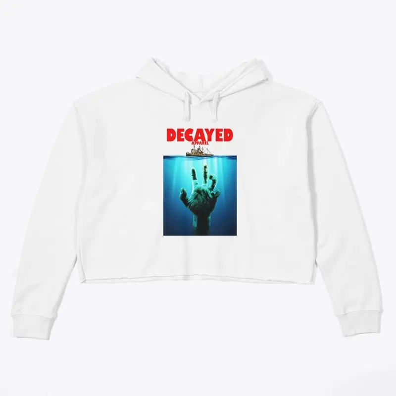 "SHARK" Crop Hoodie