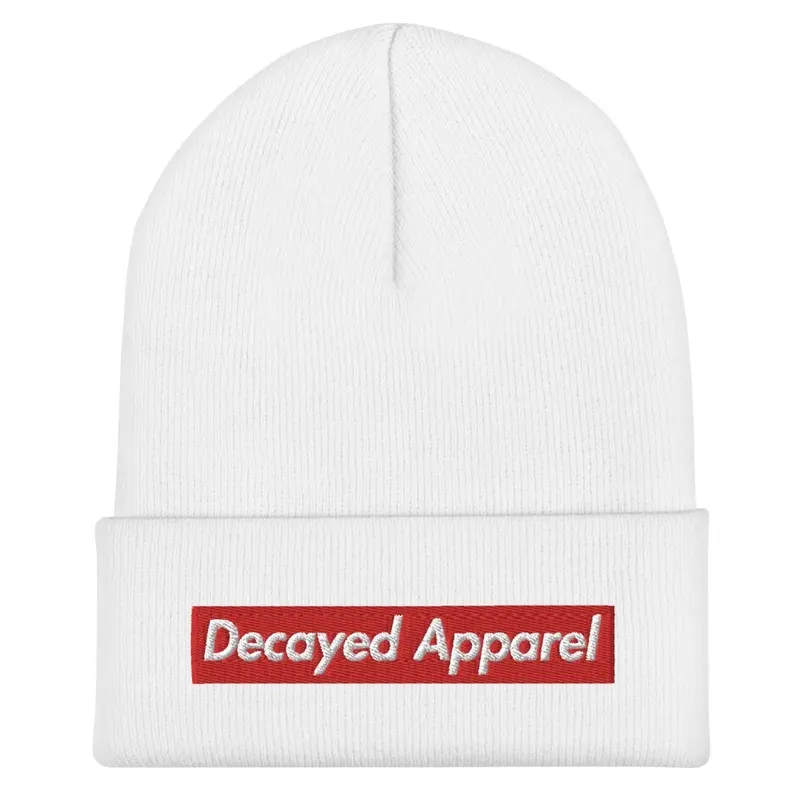 Red and White Brick Beanie